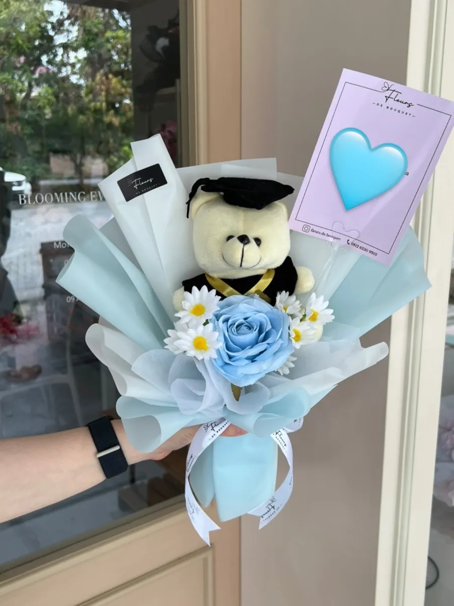 Teddy Single Rose Bouquet (S) | ARTIFICIAL FLOWER