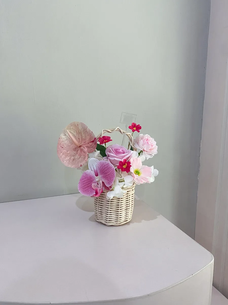 Genty Flower Basket | ARTIFICIAL FLOWER