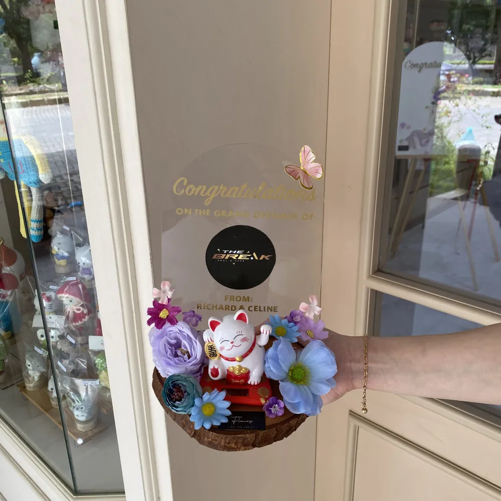 Table Wood Acrylic | ARTIFICIAL FLOWER