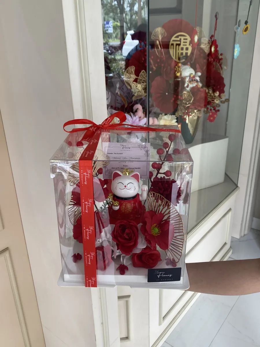 Large Lucky Cat Mika Box 22x24cm