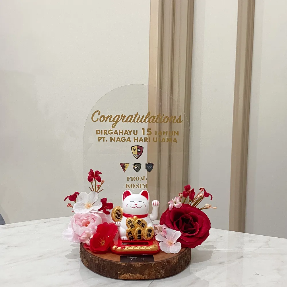 Table Wood Acrylic | ARTIFICIAL FLOWER