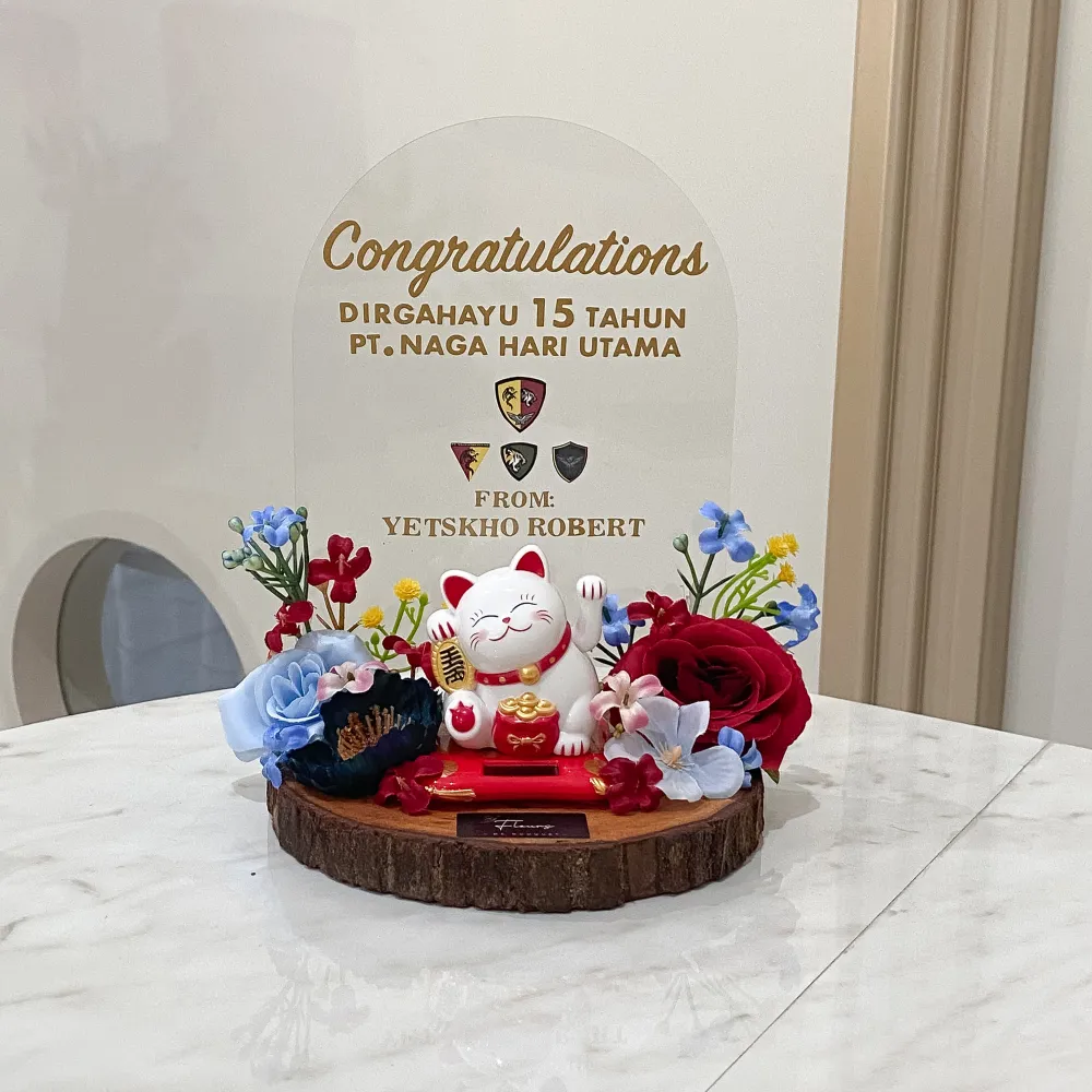 Table Wood Acrylic | ARTIFICIAL FLOWER