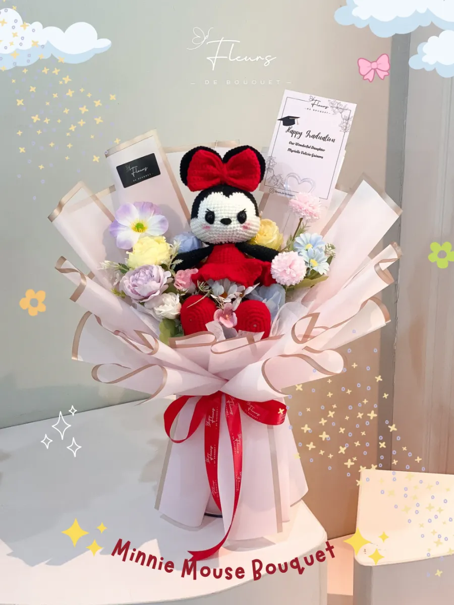 Minnie Mouse Bouquet | Artificial Flowers