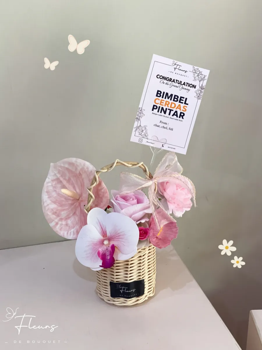 Genty Flower Basket | ARTIFICIAL FLOWER